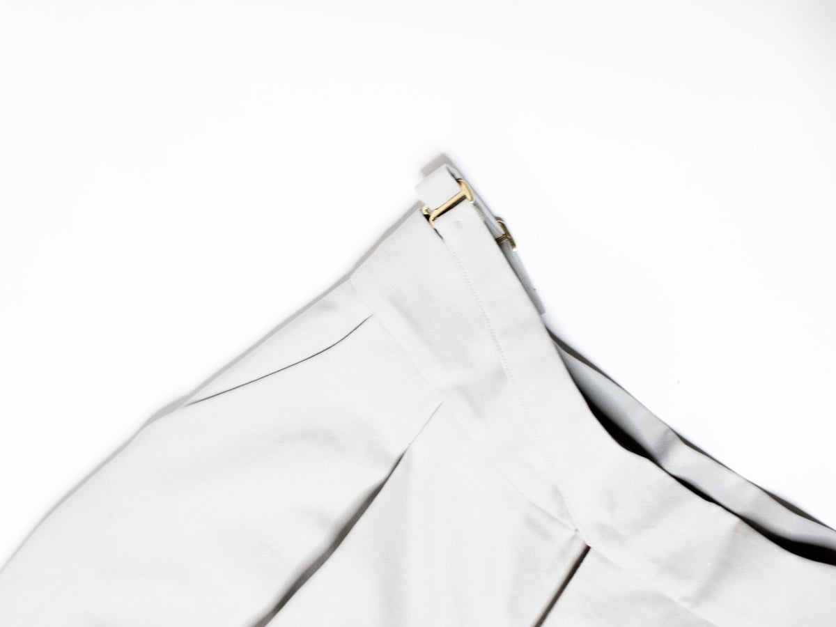 Gabardine trousers with belt