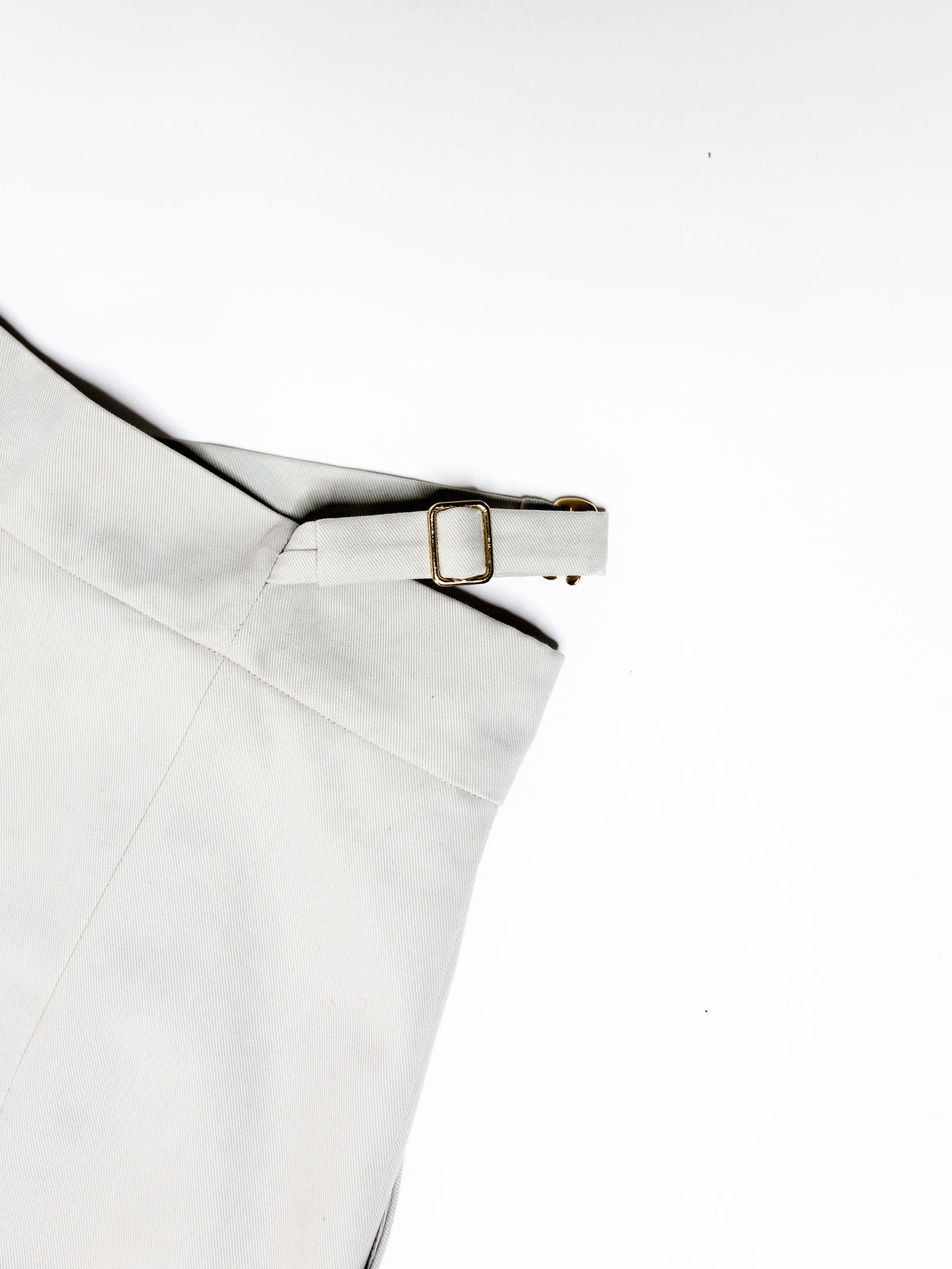 Gabardine trousers with belt