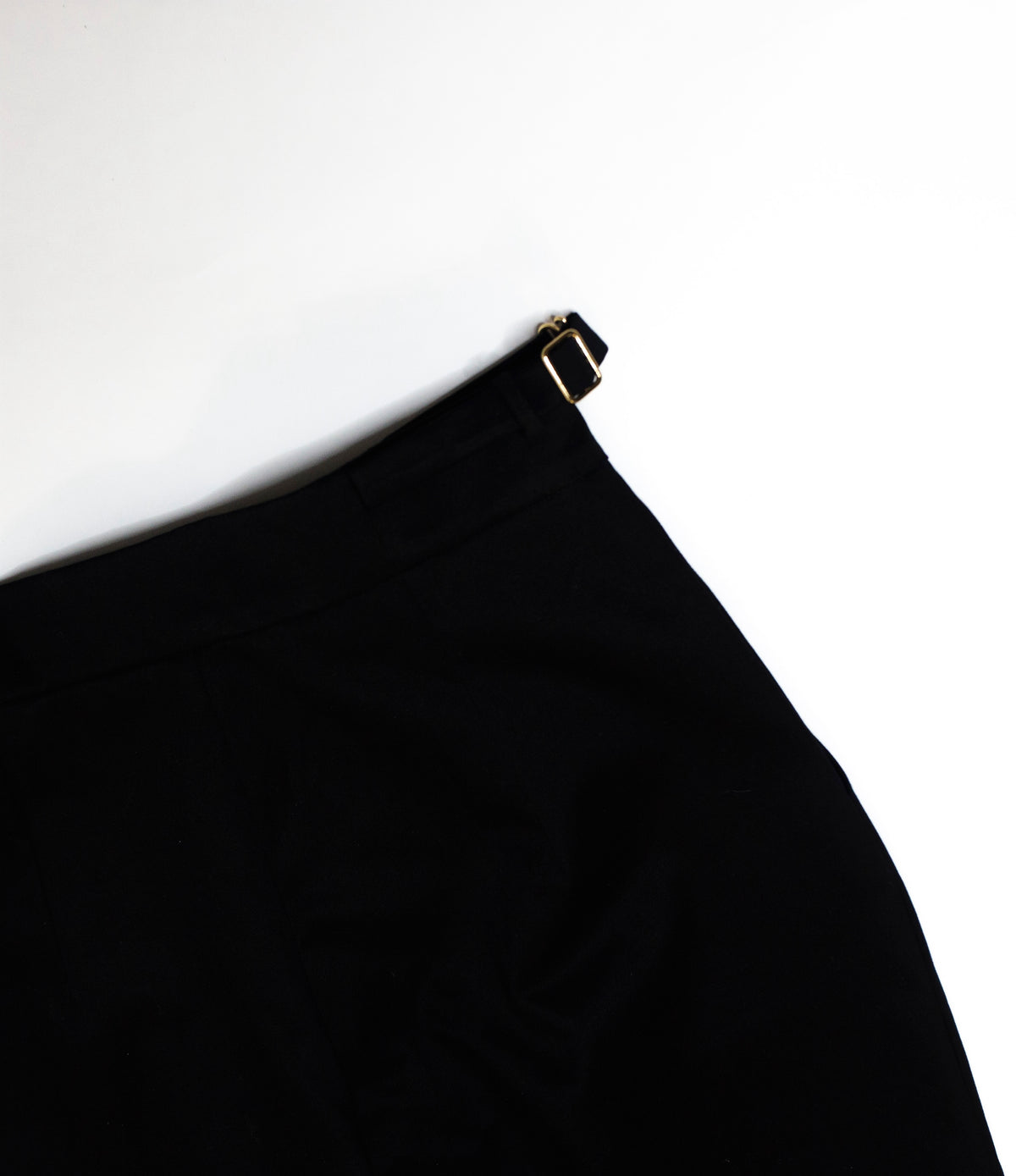 Black trousers with belt