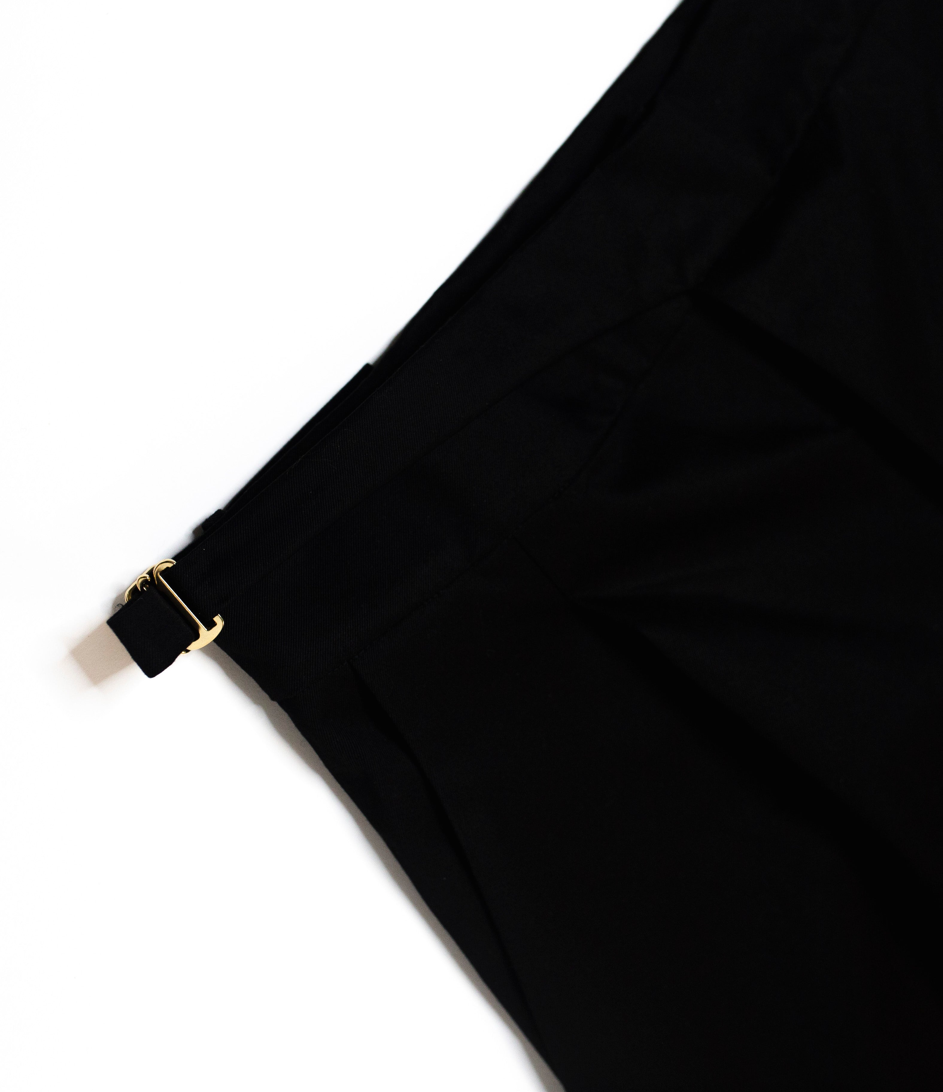 Black trousers with belt