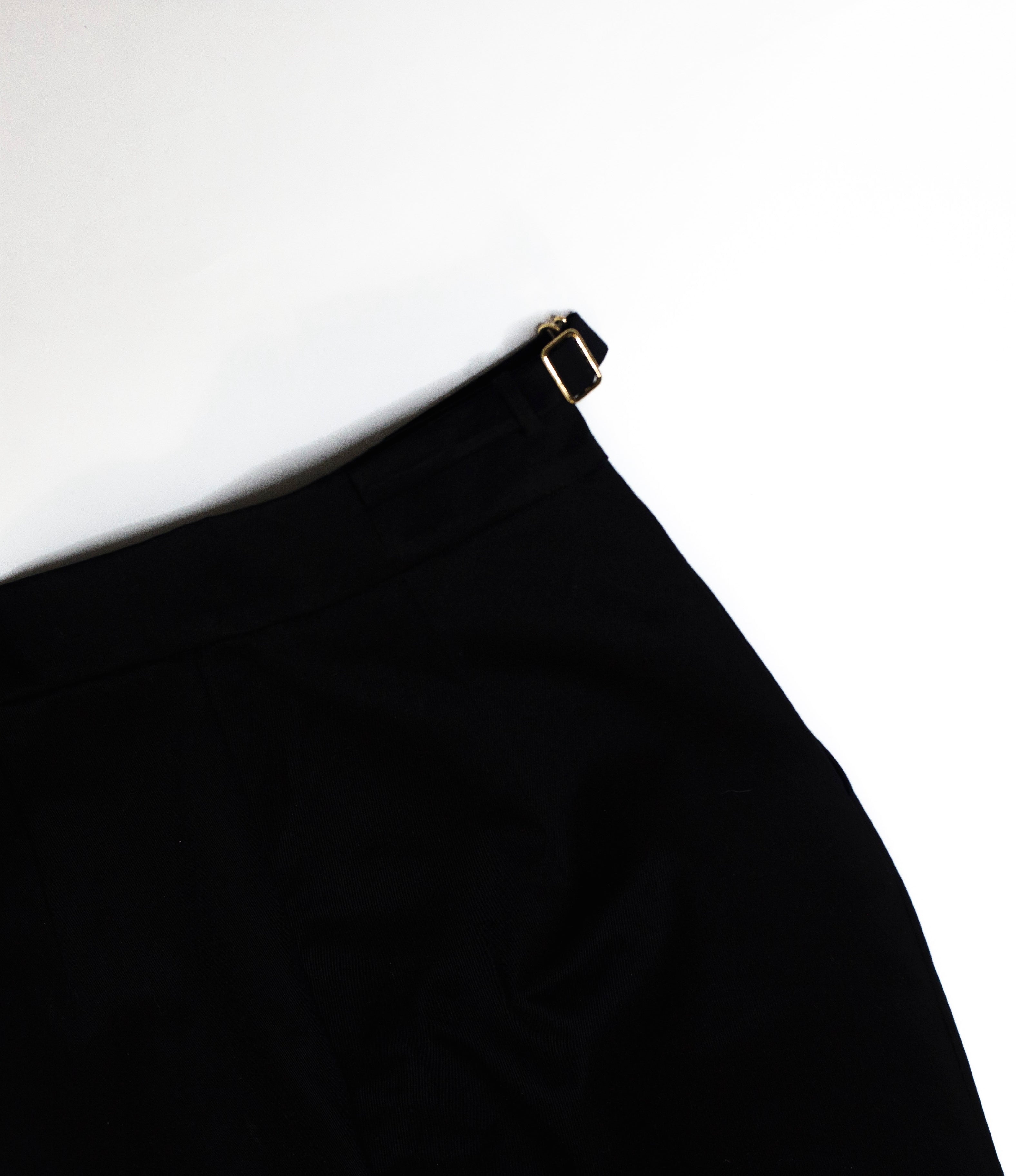 Black trousers with belt