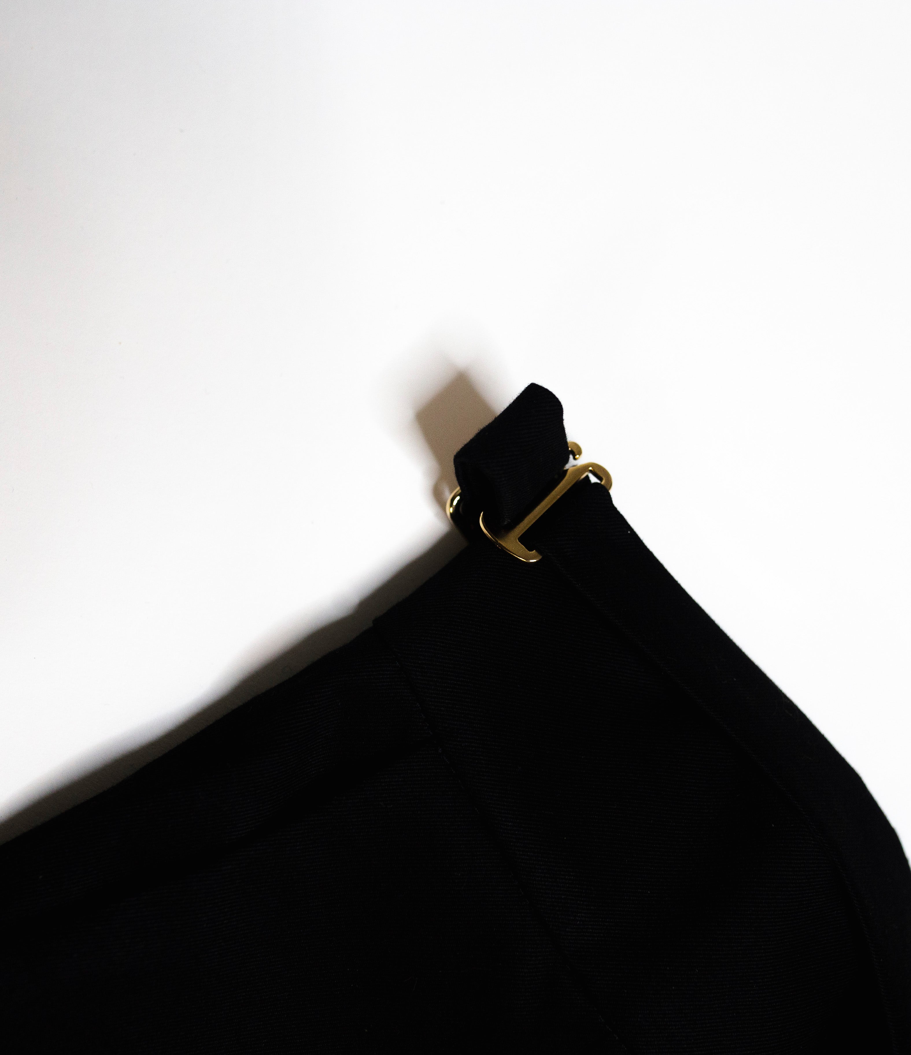 Black trousers with belt