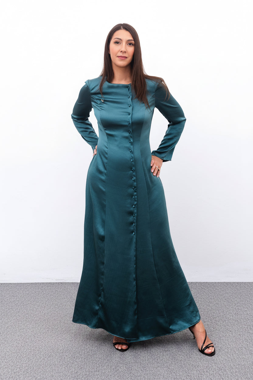 Passepartout long sleeve dress