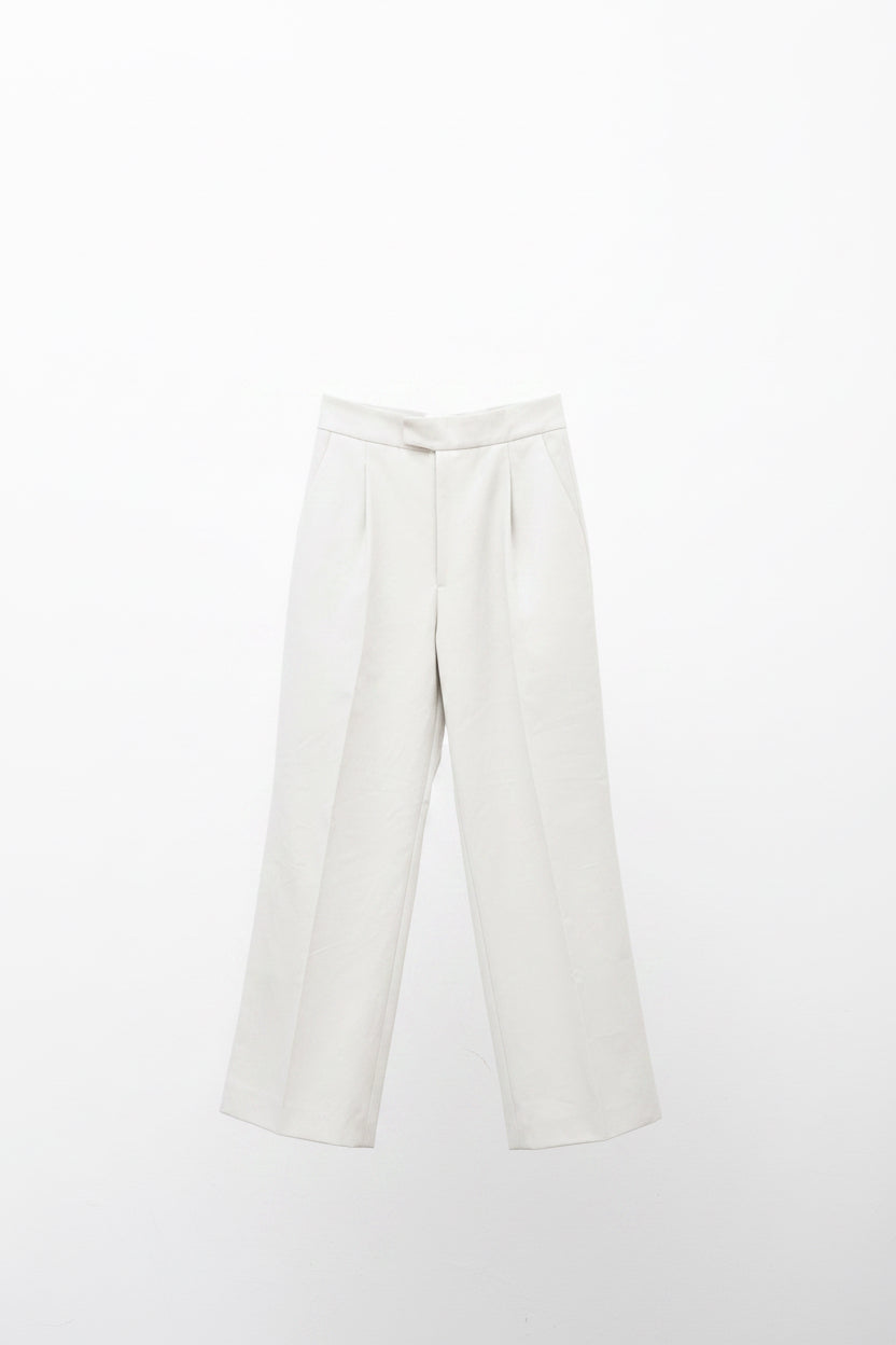 Gabardine trousers with belt