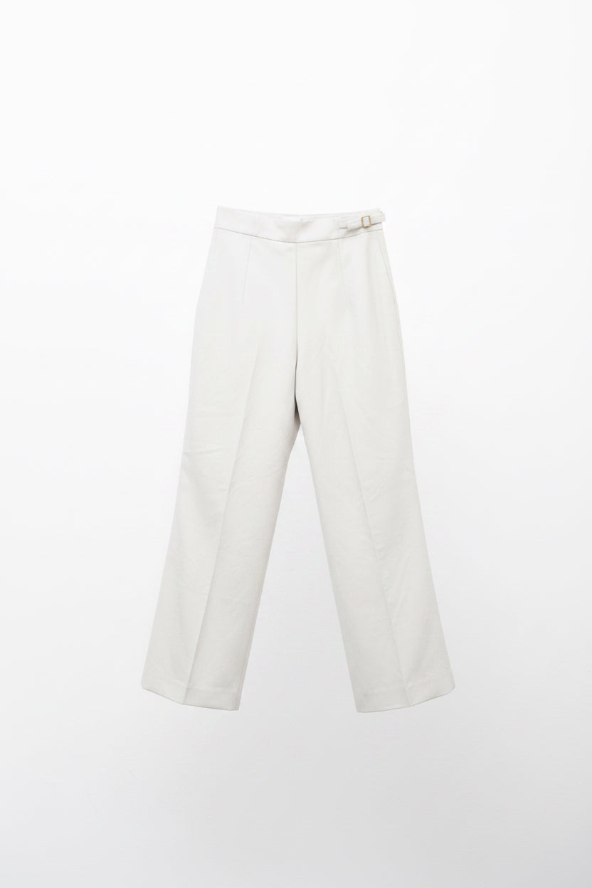 Gabardine trousers with belt